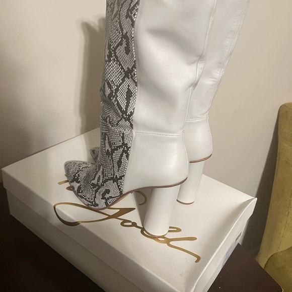 Size 10 Snake print boots from Nordstrom Rack; worn only once - Picture 1 of 4